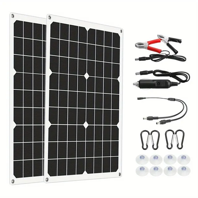 Complete Solar Panel Power - Auto Charger, Jachty, RV, Lode, Domov a Kemping © Dual USB a voľný regulátor