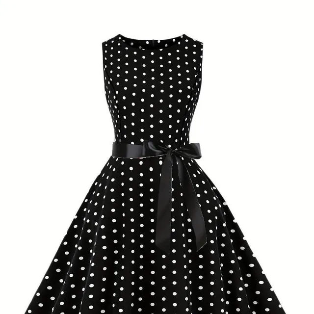 Women's retro summer dress with polka dots