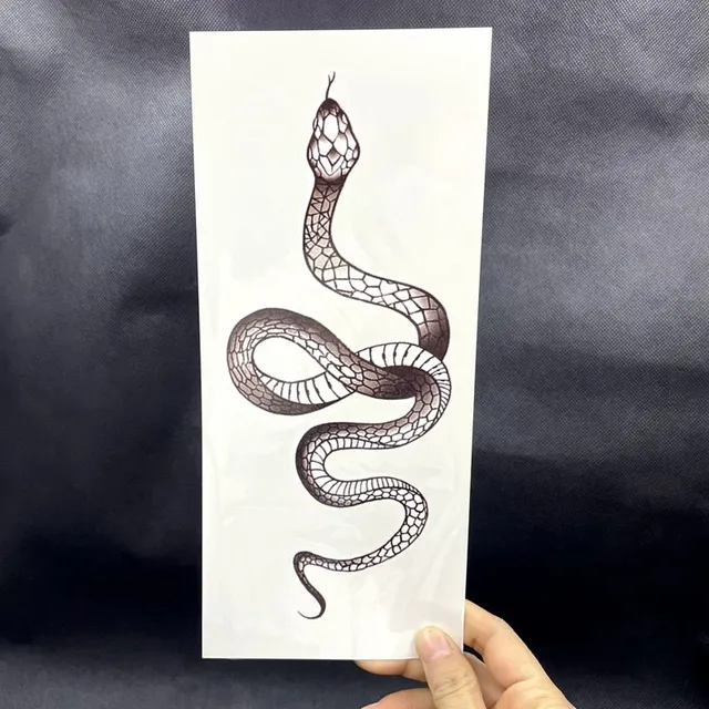 Stylowy tymczasowy tatuaż Snake