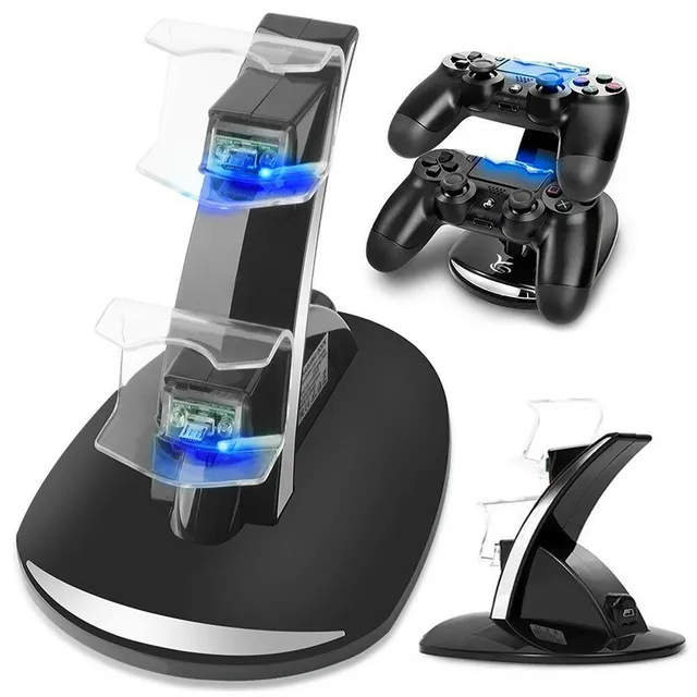 Stand and Davies charging stations on the PS4 controller