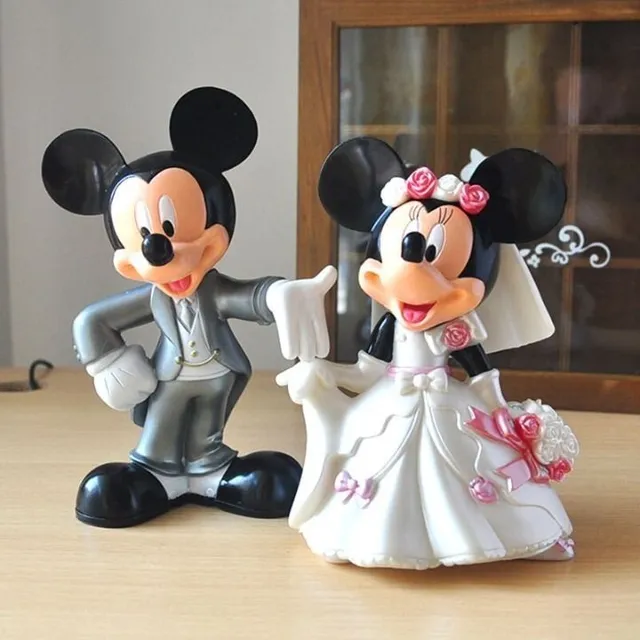 Set of wedding figurines in Mickey and Minnie design