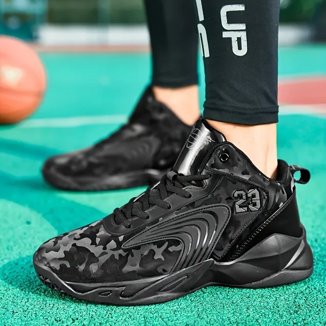 Pánske trendy vysoko basketbalové topánky, pohodlné Slippery Sneakers pre vonkajšie aktivity Pánske