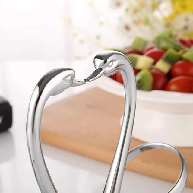 Swan-shaped cutlery holder