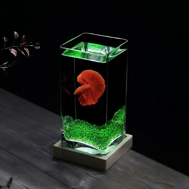 Clear Square Glass Aquarium Concentrated High Quality Aquarium On Tropical Fish Hydroponic Vase Decoration On Table Vases