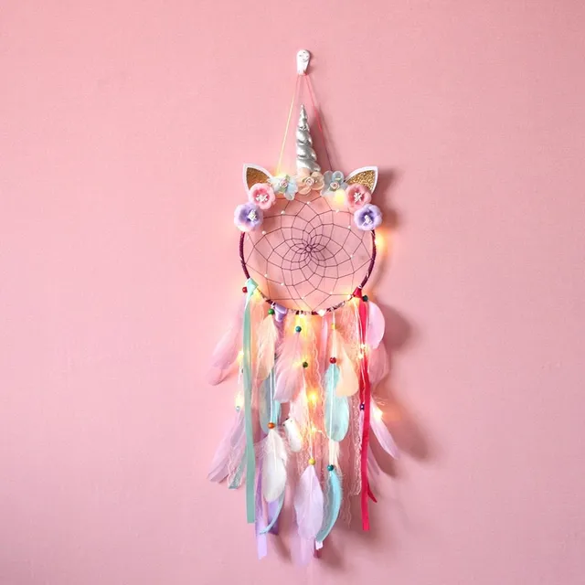 Shining dream catcher in a beautiful unicorn decor