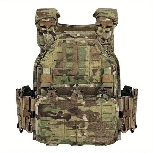 Tactical waterproof and durable vest with MOLLE compatibility for outdoor training - 1000D strength