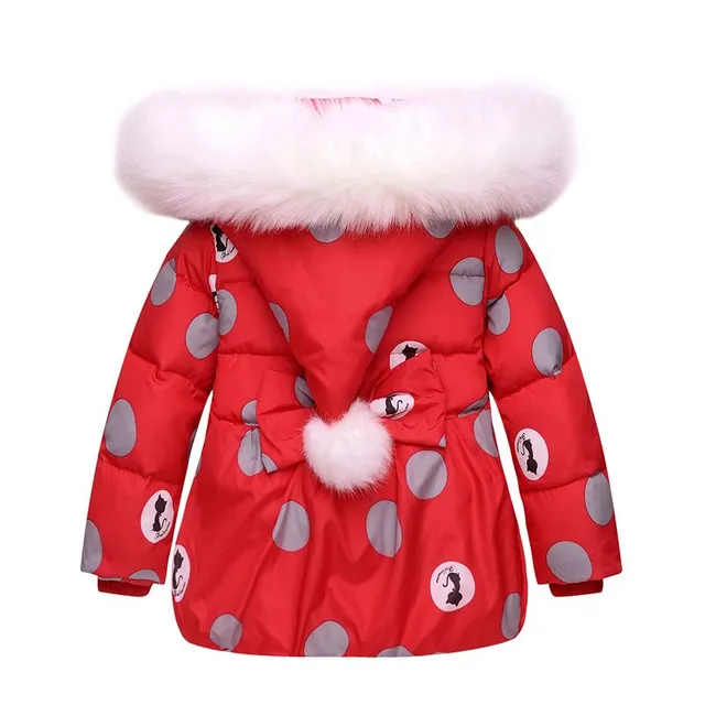 Girls winter set with polka dots - Jacket and trousers - 4 colours