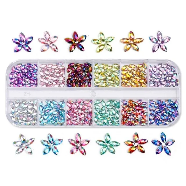 Practical case with colored stones for easy organization - several variants
