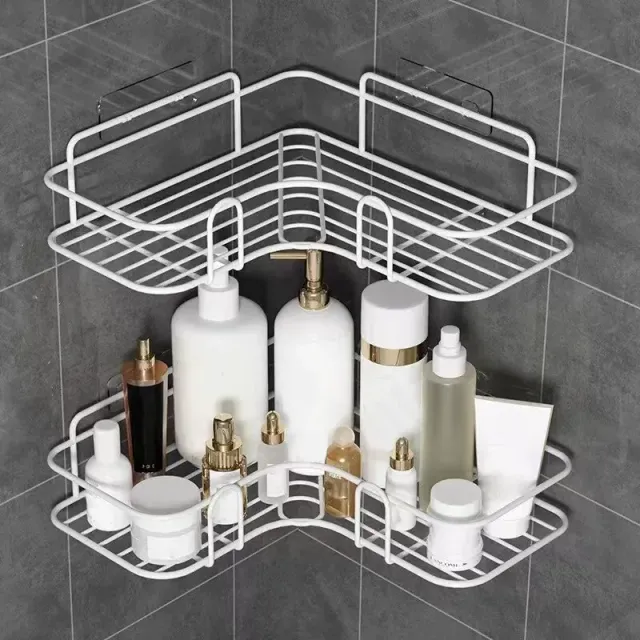 Classic practical organizational corner shelf for the bathroom