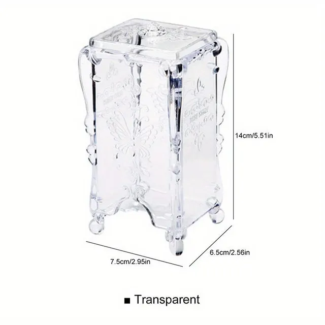 1 pc Transparent storage box for table tampons