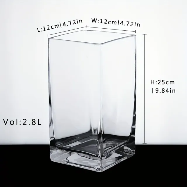 Clear Square Glass Aquarium Concentrated High Quality Aquarium On Tropical Fish Hydroponic Vase Decoration On Table Vases