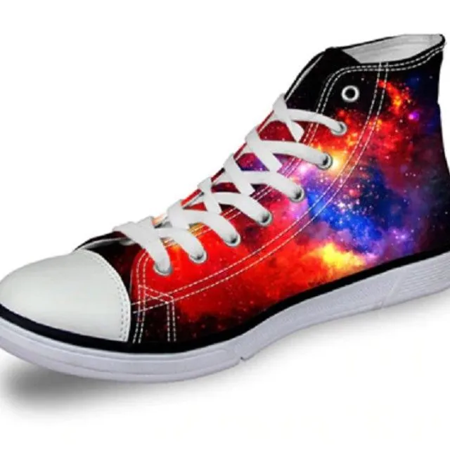 Ankle sneakers with space motif Rubi 4 1