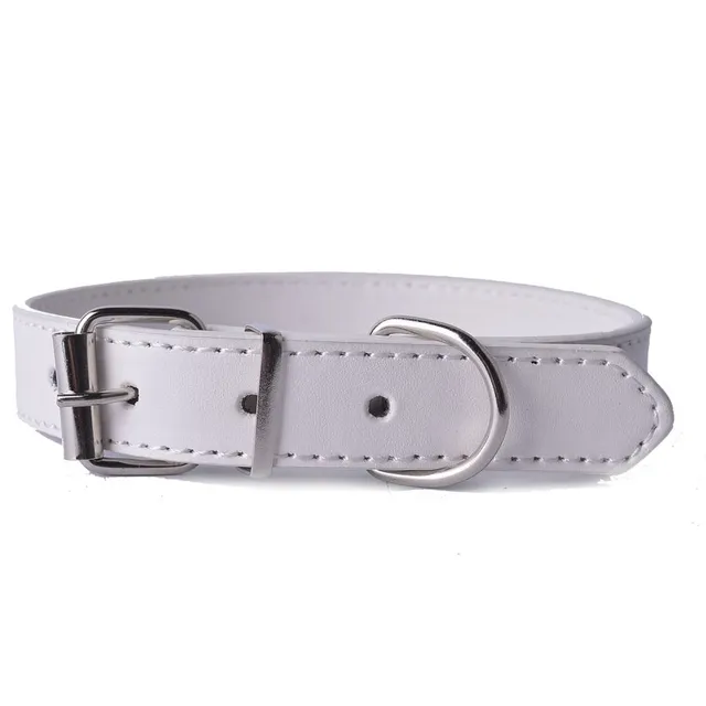 Luxury trendy popular collar with reflective tape made of artificial leather - different colors