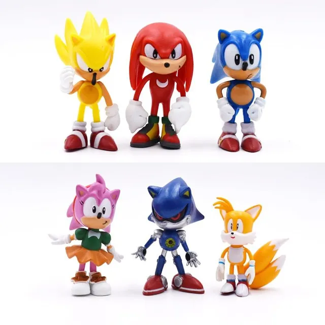 Figurină de colecție Sonic și prietenii săi - 6 bucăți