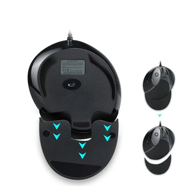 Vertical mouse Delux M618BU