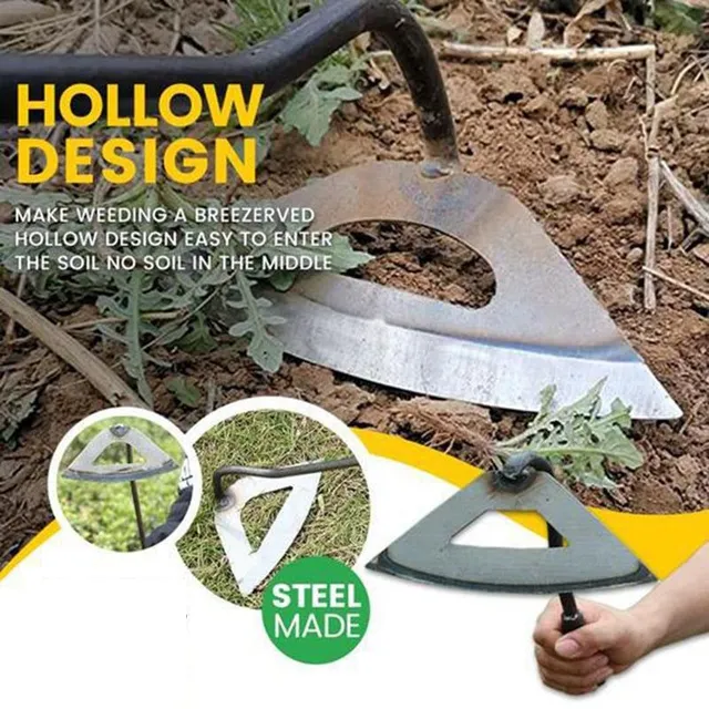 New all-steel hardened hollow hoe Multifunctional shoulder shovel Practical, durable garden hand tools Efficient convenience