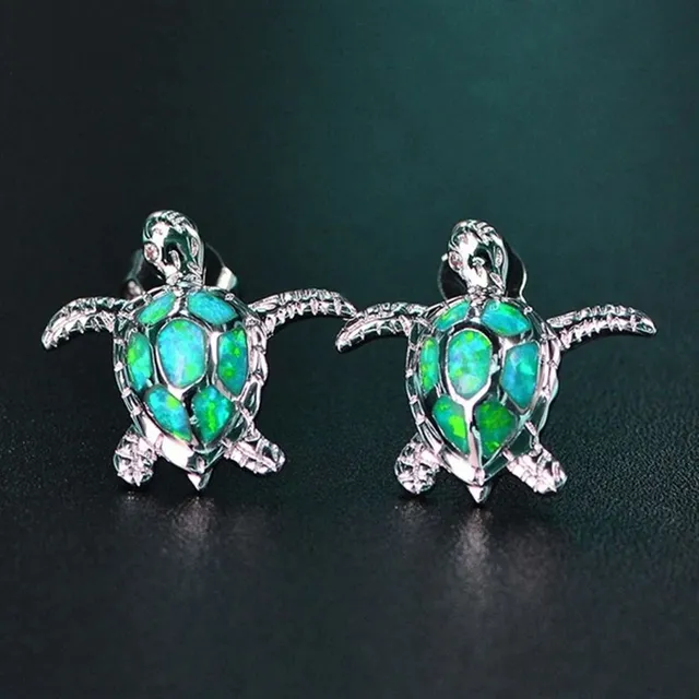 Boucles d'oreilles pendantes en forme de tortue pour femme