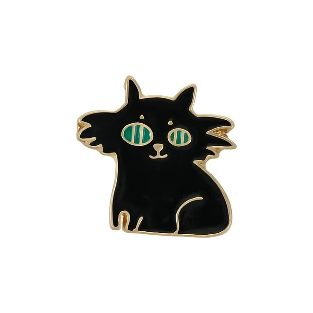 Funny brooch with cats