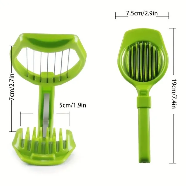 1 pc holder for cutting tomatoes, lemon slicer, round tools for cutting vegetables for fruit, hand multipurpose pliers, kitchen apparatus (green)