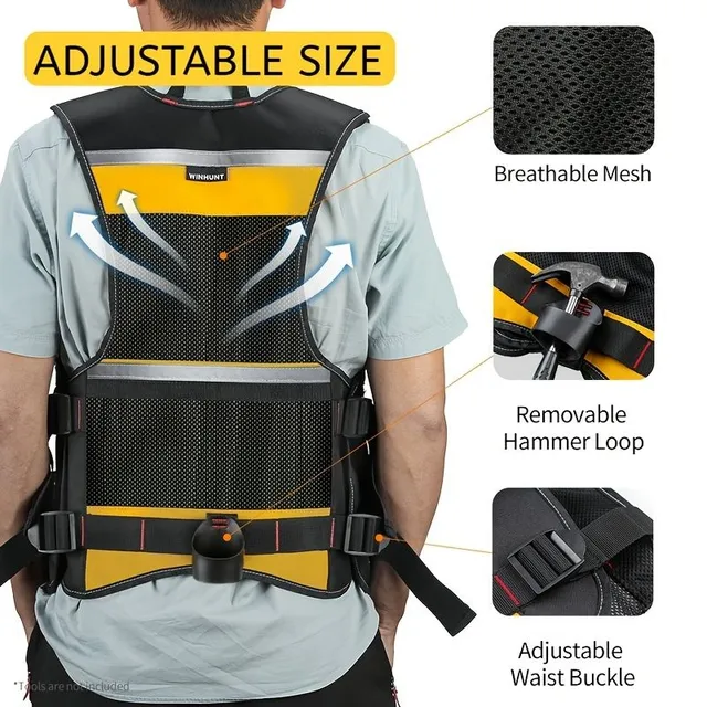 Reflective vest for electricians - Multifunctional, durable and with tool pockets - Safety on construction