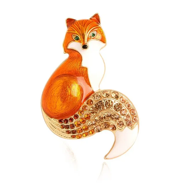 Stylish beautiful brooch - fox