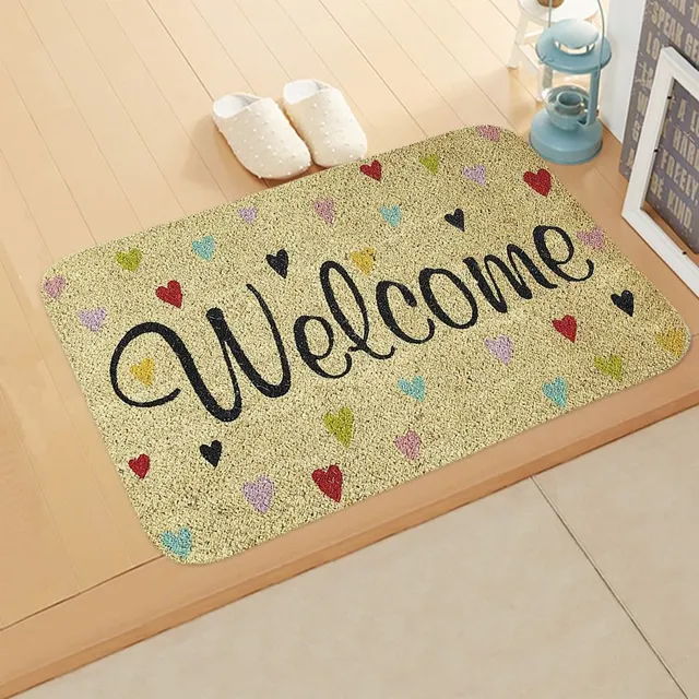 Beautiful doormat in front of the door