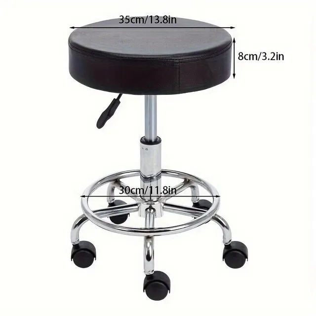 1 pc Rotary and height adjustable stool with padding for hairdressers, offices, bedrooms and living rooms