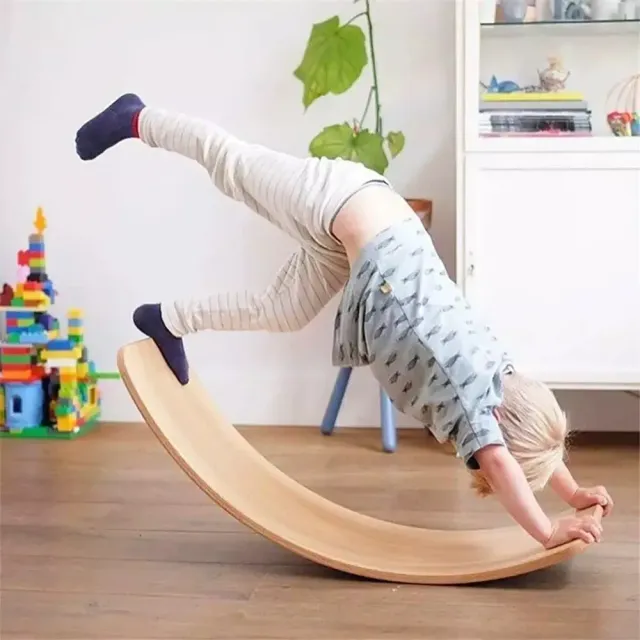 Dětská dřevěná balanční podložka - různé barvy