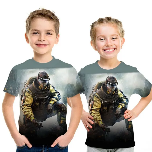 Baby T-shirt with cool 3D printing Call of Duty