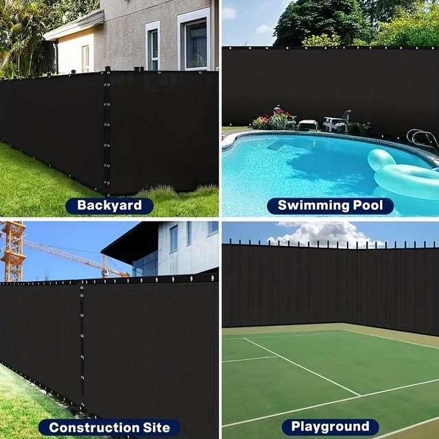 1p Plated shielding net on a fence with privacy protection