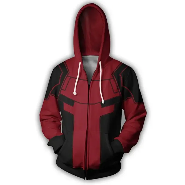 Unisex anime hoodie with motifs of favorite heroes Deadpool and Wolverine