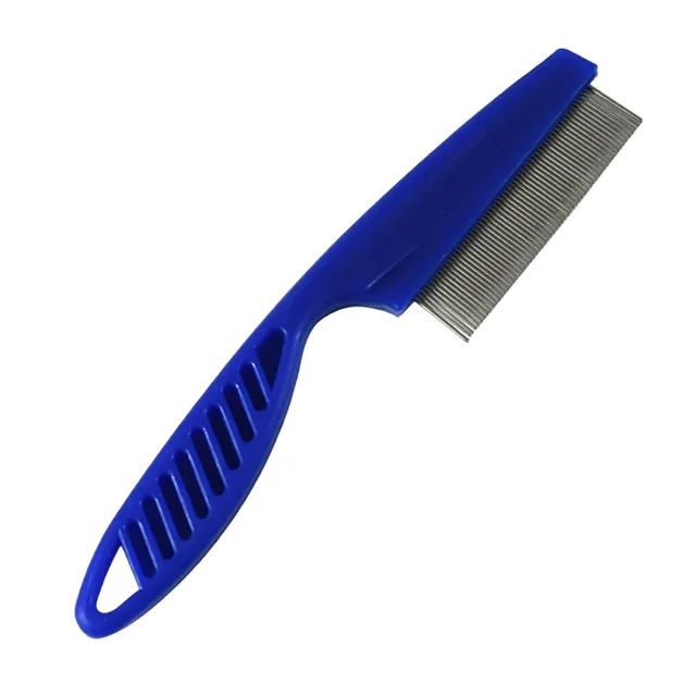 Stainless steel flea comb for pets Coat for lice with handle Coat for dog and cat care Comb for flea and egg comb 14 cm