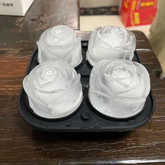 Ice molds with rose motif - 9 pcs