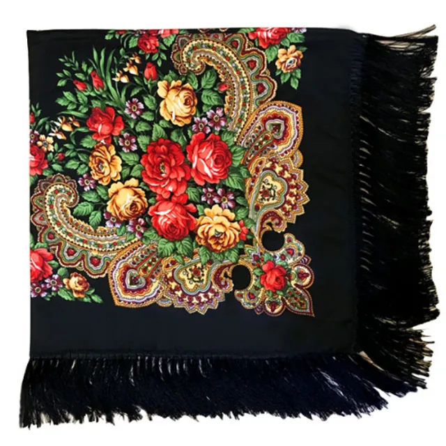 Ladies scarf with flowers - 12 colours