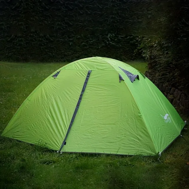 1 pc double-layer tent for two persons, outdoor camping portable tent resistant to rain and sun cream
