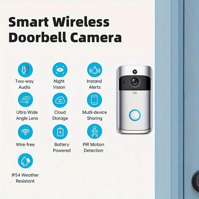 Wireless video bell camera with alarm