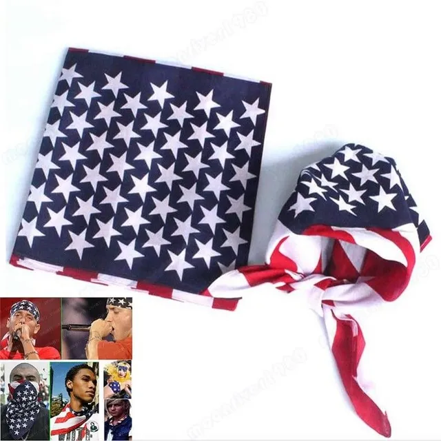 Scarf with American flag printing