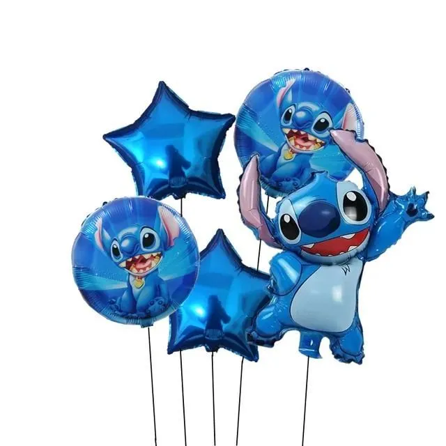 Set de baloane de petrecere cu tematica Lilo și Stitch pentru aniversare