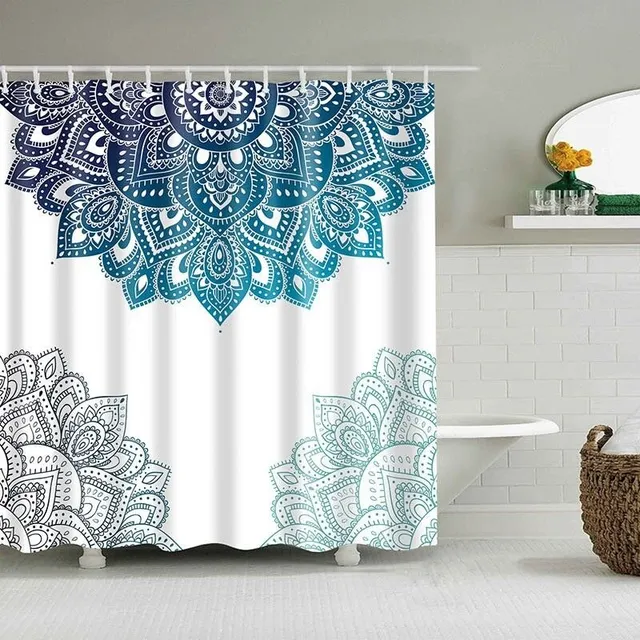 Shower curtain with ornament C23