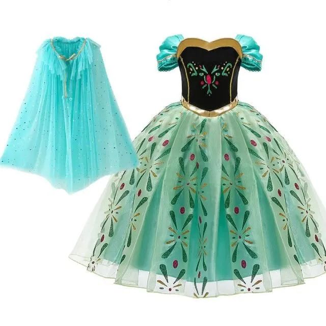 Costum de prințesă Anna din Frozen pentru fetițe