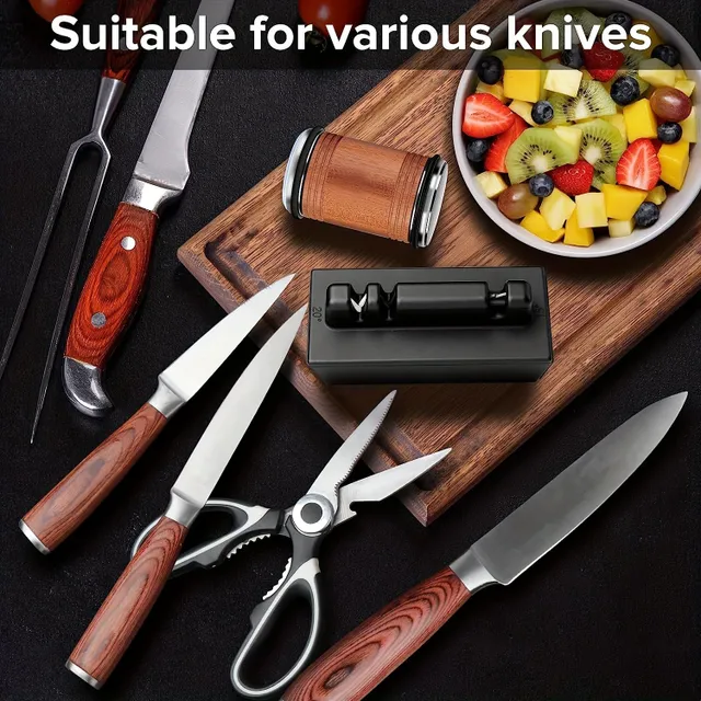 Set 1, Afișor pentru cuțite, Afișoare pentru cuțite și foarfece, Afișor multifuncțional pentru cuțite pentru orice duritate a oțelului, Afișor pentru cuțite de bucătărie, Piatră de ascuțit cuțite, Unelte de bucătărie