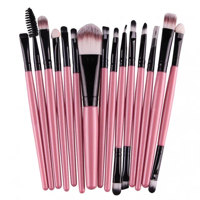 Set of cosmetic brushes - 15 pcs