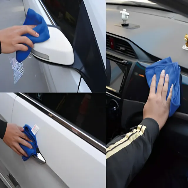 Soft microfiber drying cloths for washing the car