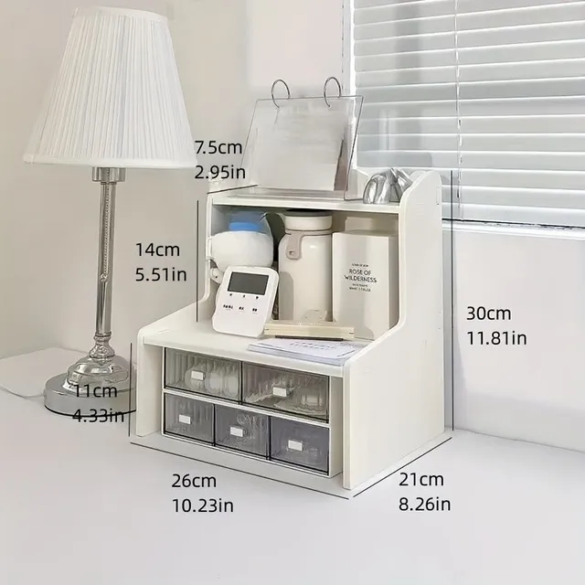 Upgraded Powered Double Layer Lifting Table Stand, Storage Space For Office Cosmetic Papers At Hostel A Stand At Finishing Work