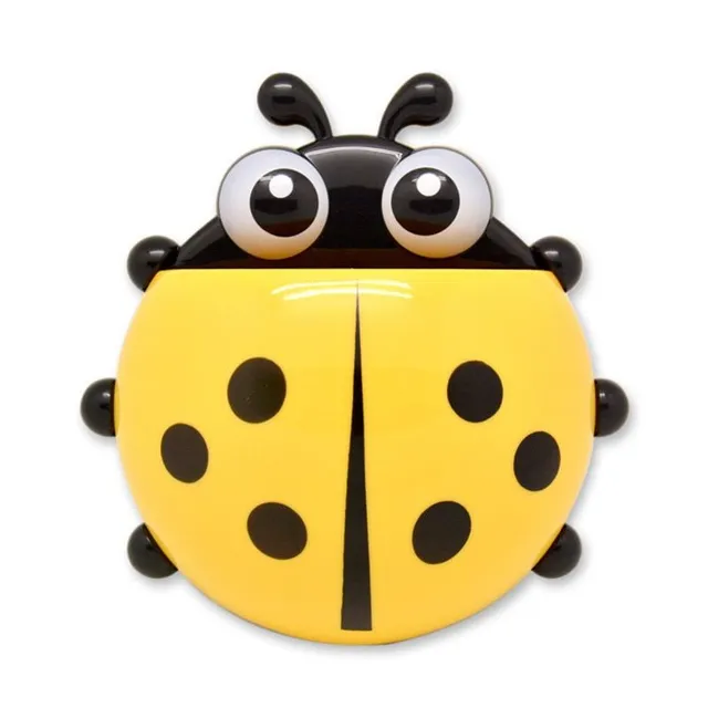 Ladybug-shaped toothbrush holder