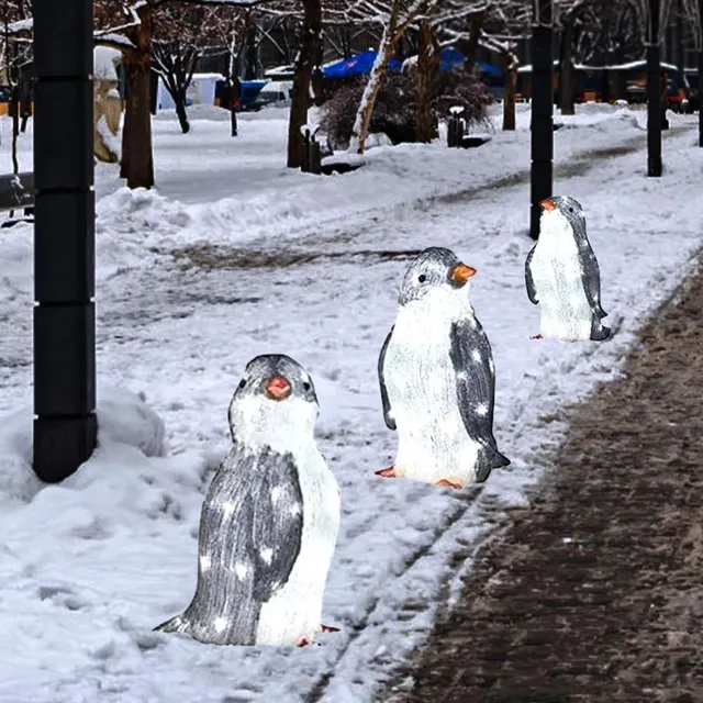 Outdoor Christmas LED Penguins - 3 pcs