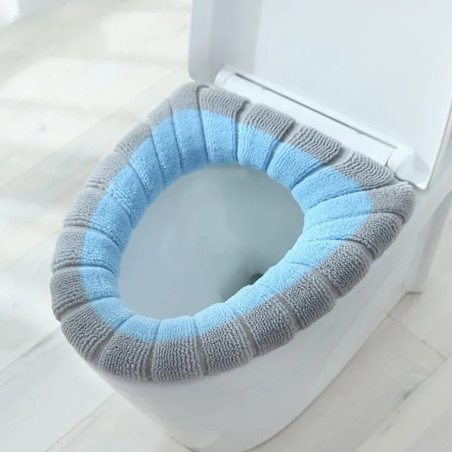 Fluffy plush toilet seat covers