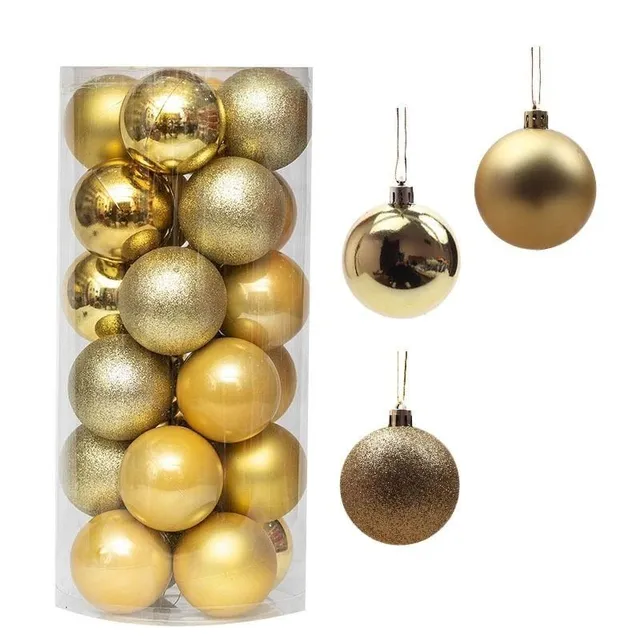 Trendy Christmas tree balls in different colours Bianca