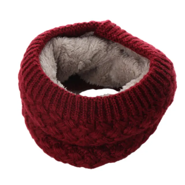 Stylish knitted unisex neck warmer Choncey dark-red