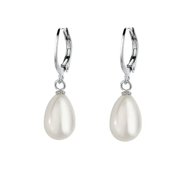 Magnifiques boucles d'oreilles pendantes pour femmes avec perle